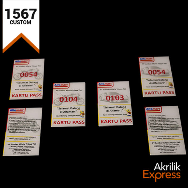 Akrilik Kartu Pass ( 1567 )